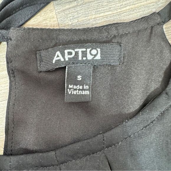 Apt. 9 High Low Halter Tie Neck Midi Maxi Dress Black Small Sleeveless - Picture 8 of 11